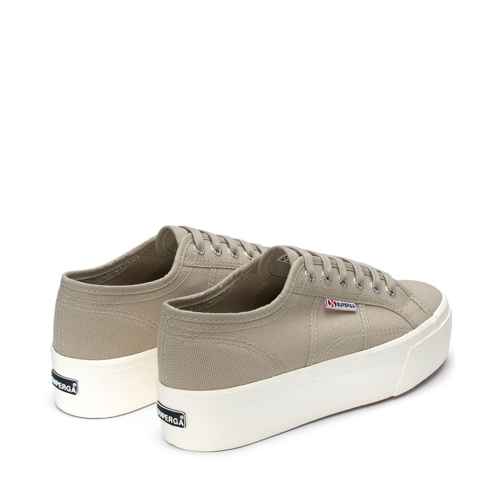 Superga 2790 Platform Grey Platform Sneakers - Women's USA | US6245848